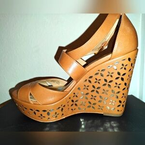 Michael Kors Tan Wedge Sandals